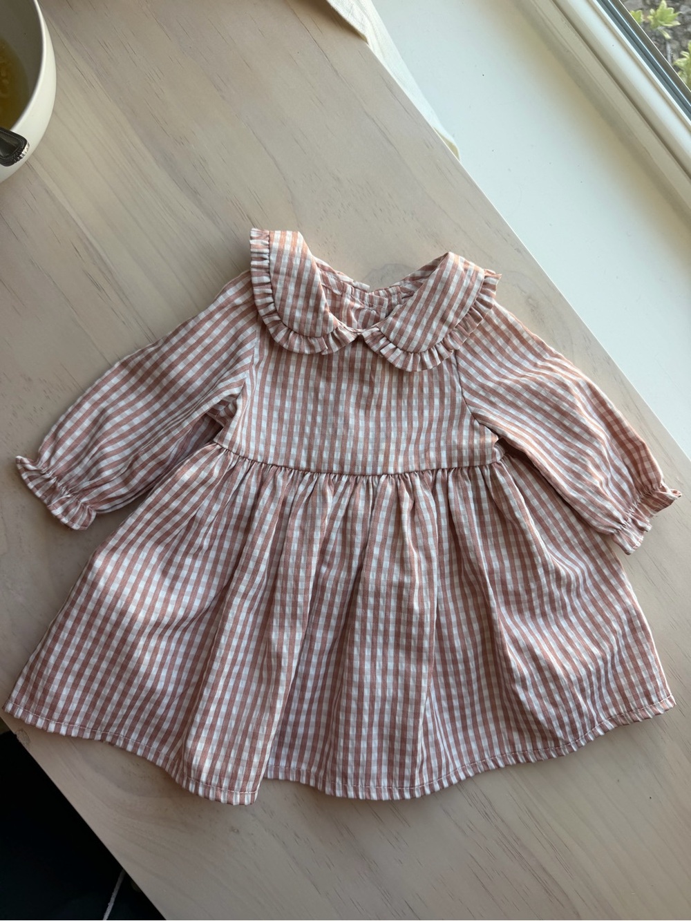 Starting Out Rose and White Gingham Baby Dress